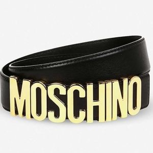 Womens Black MOSCHINO belt